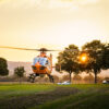 Kurz vor Sonnenuntergang hebt "Christoph 4" in Richtung Hannover ab (Foto: n112.de/Stefan Hillen)