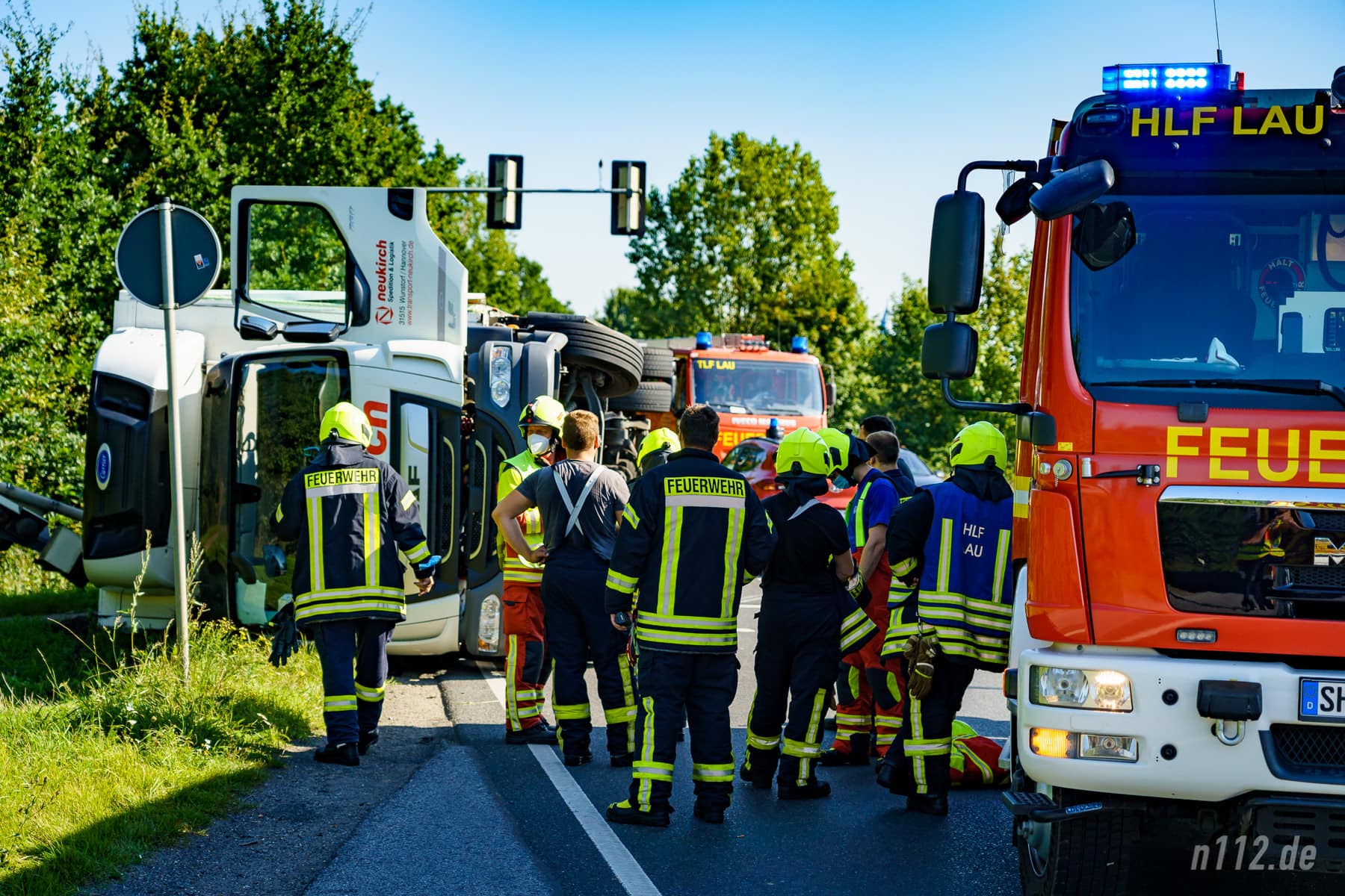 42 unbezahlte Feuerwehrleute waren im Einsatz (Foto: n112.de/Stefan Hillen)